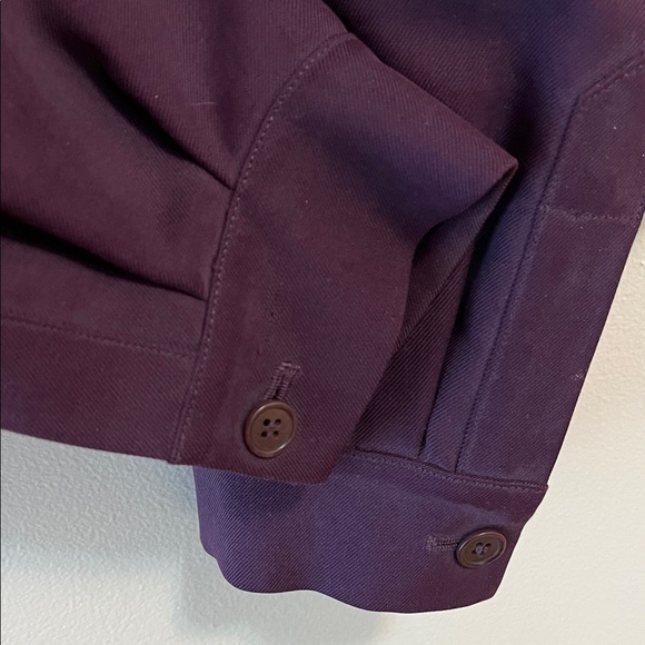 Talbots Jacket Blazer Silk Purple Lined Collared Button Down Silk Vintage 12 - Picture 4 of 13
